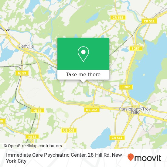 Immediate Care Psychiatric Center, 28 Hill Rd map