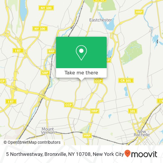 5 Northwestway, Bronxville, NY 10708 map