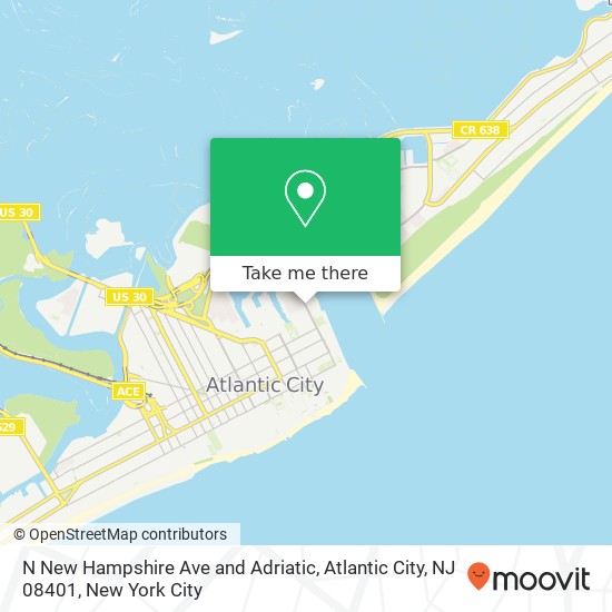 N New Hampshire Ave and Adriatic, Atlantic City, NJ 08401 map