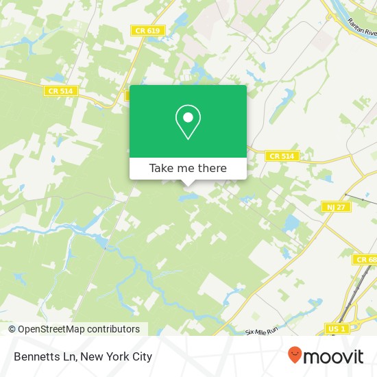 Mapa de Bennetts Ln, Somerset, NJ 08873