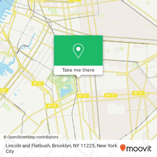 Lincoln and Flatbush, Brooklyn, NY 11225 map