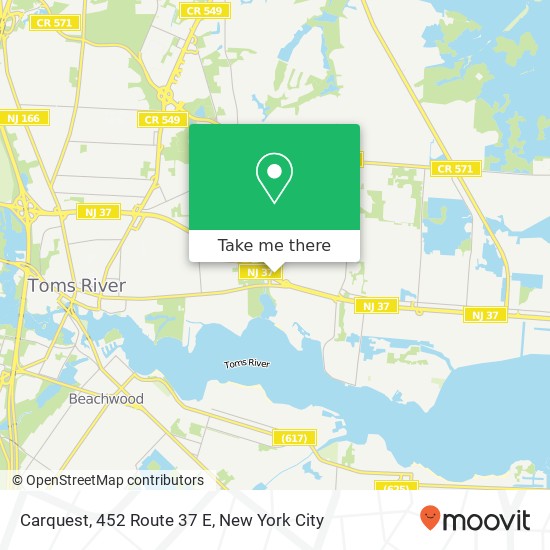 Mapa de Carquest, 452 Route 37 E
