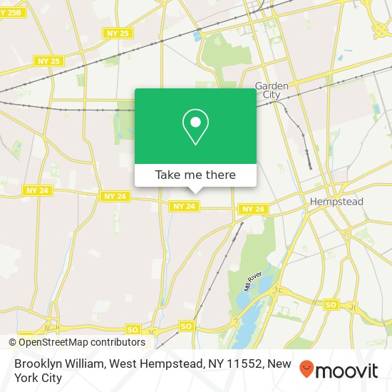 Mapa de Brooklyn William, West Hempstead, NY 11552