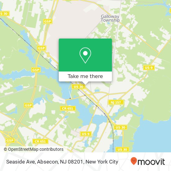 Mapa de Seaside Ave, Absecon, NJ 08201