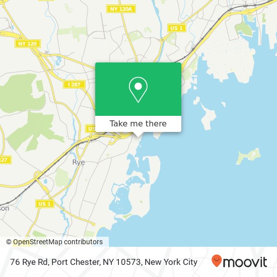 Mapa de 76 Rye Rd, Port Chester, NY 10573