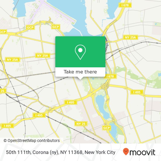 50th 111th, Corona (ny), NY 11368 map