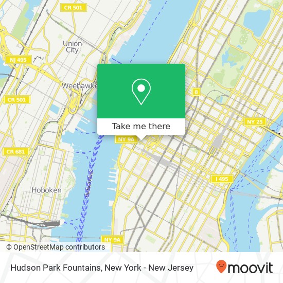 Mapa de Hudson Park Fountains