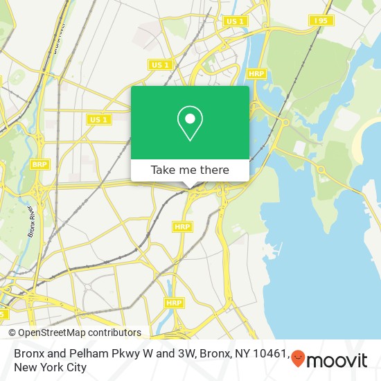 Mapa de Bronx and Pelham Pkwy W and 3W, Bronx, NY 10461