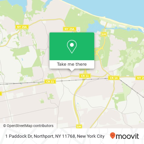 Mapa de 1 Paddock Dr, Northport, NY 11768