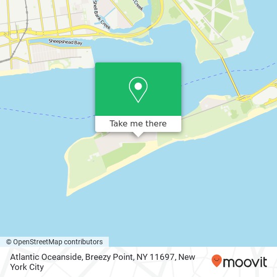 Mapa de Atlantic Oceanside, Breezy Point, NY 11697