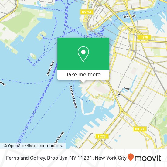Mapa de Ferris and Coffey, Brooklyn, NY 11231