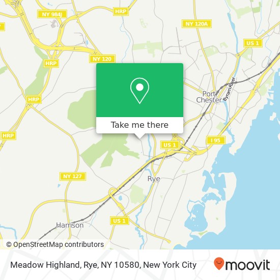 Mapa de Meadow Highland, Rye, NY 10580