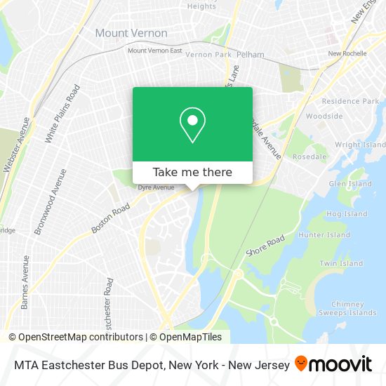 MTA Eastchester Bus Depot map