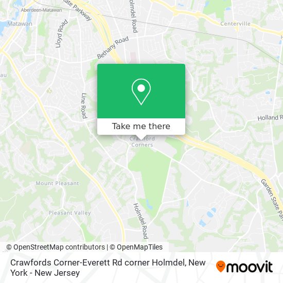 Mapa de Crawfords Corner-Everett Rd corner Holmdel