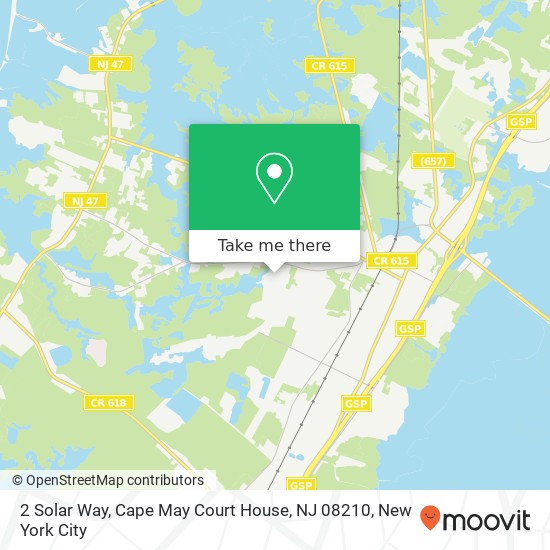 Mapa de 2 Solar Way, Cape May Court House, NJ 08210