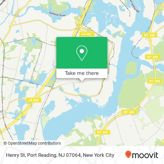 Mapa de Henry St, Port Reading, NJ 07064