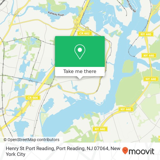 Mapa de Henry St Port Reading, Port Reading, NJ 07064