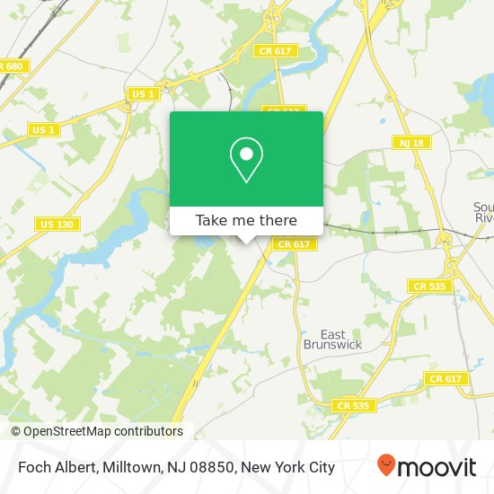 Mapa de Foch Albert, Milltown, NJ 08850
