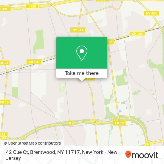 Mapa de 42 Cue Ct, Brentwood, NY 11717