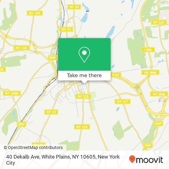 Mapa de 40 Dekalb Ave, White Plains, NY 10605