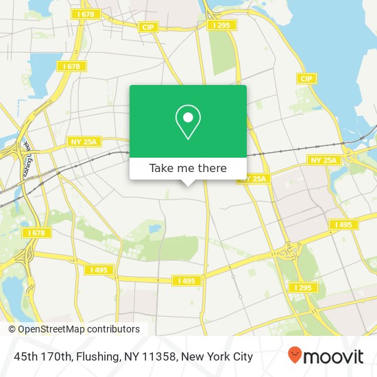 45th 170th, Flushing, NY 11358 map