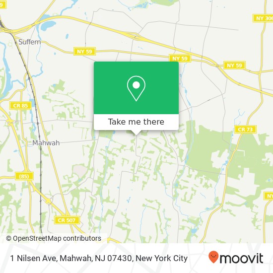 Mapa de 1 Nilsen Ave, Mahwah, NJ 07430
