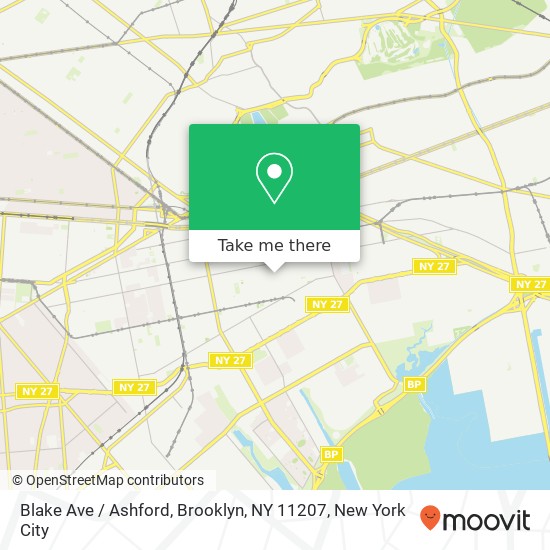 Blake Ave / Ashford, Brooklyn, NY 11207 map