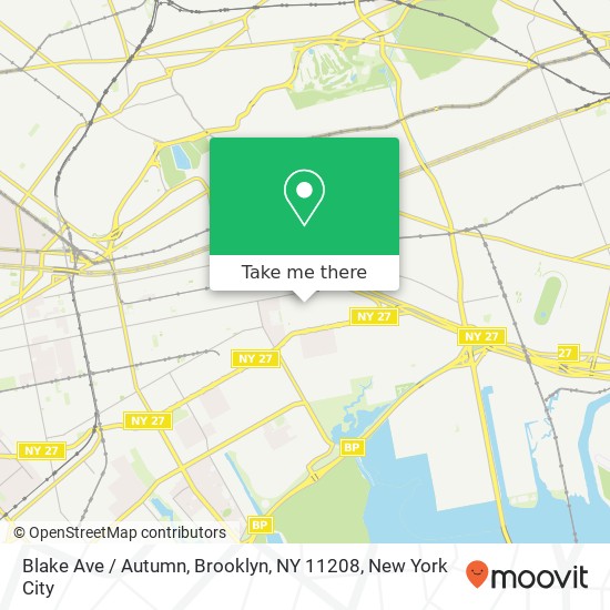 Blake Ave / Autumn, Brooklyn, NY 11208 map