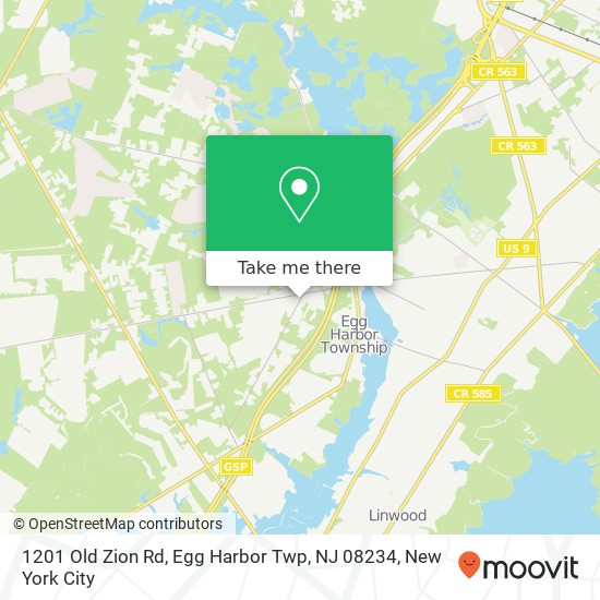 1201 Old Zion Rd, Egg Harbor Twp, NJ 08234 map