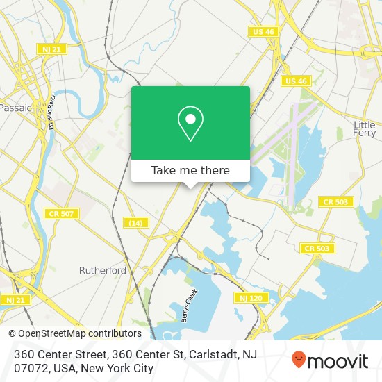 360 Center Street, 360 Center St, Carlstadt, NJ 07072, USA map