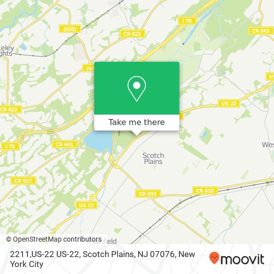 Mapa de 2211,US-22 US-22, Scotch Plains, NJ 07076