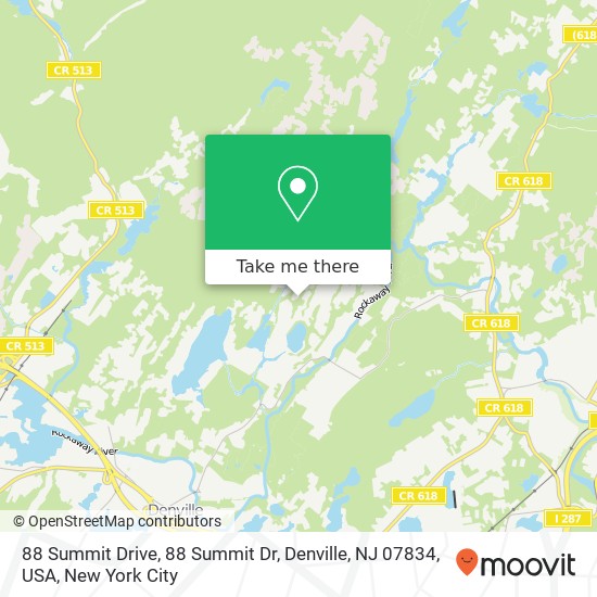 Mapa de 88 Summit Drive, 88 Summit Dr, Denville, NJ 07834, USA