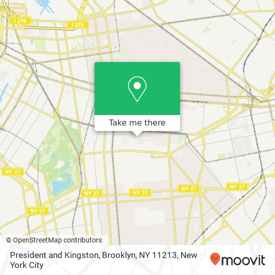 Mapa de President and Kingston, Brooklyn, NY 11213