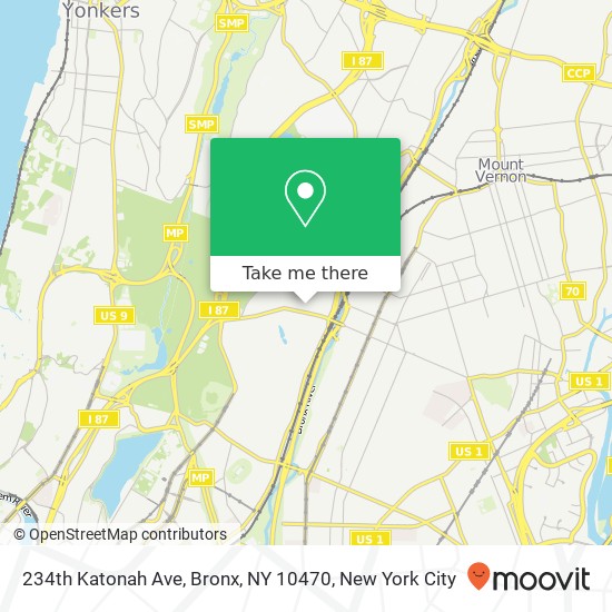 Mapa de 234th Katonah Ave, Bronx, NY 10470