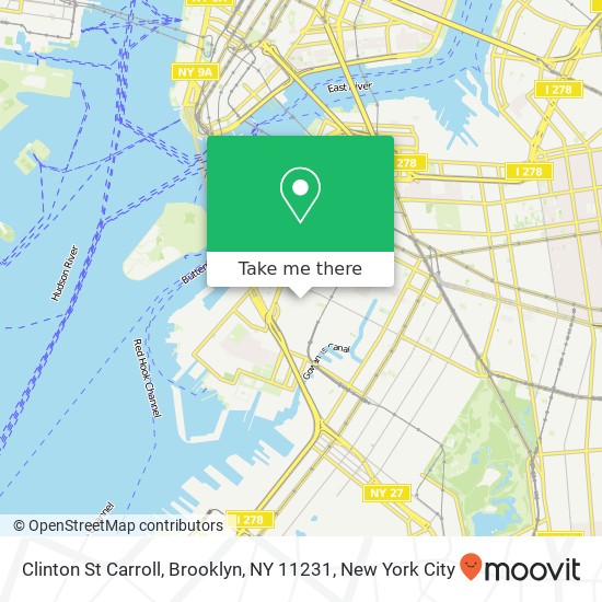 Mapa de Clinton St Carroll, Brooklyn, NY 11231