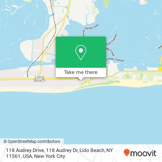 118 Audrey Drive, 118 Audrey Dr, Lido Beach, NY 11561, USA map