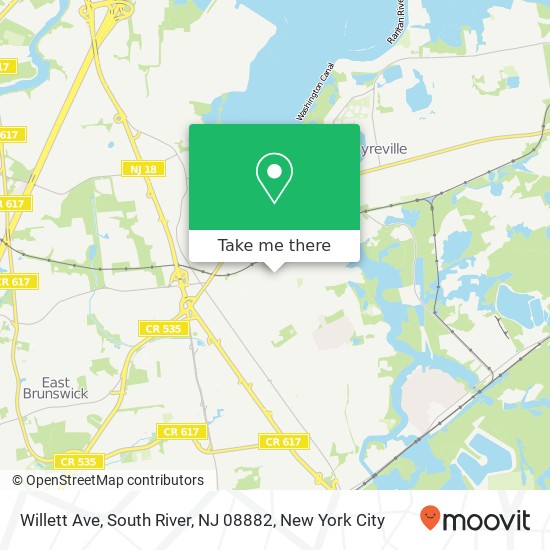 Mapa de Willett Ave, South River, NJ 08882