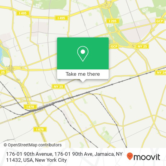 Mapa de 176-01 90th Avenue, 176-01 90th Ave, Jamaica, NY 11432, USA