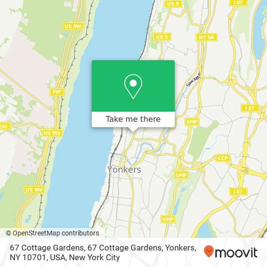 Mapa de 67 Cottage Gardens, 67 Cottage Gardens, Yonkers, NY 10701, USA