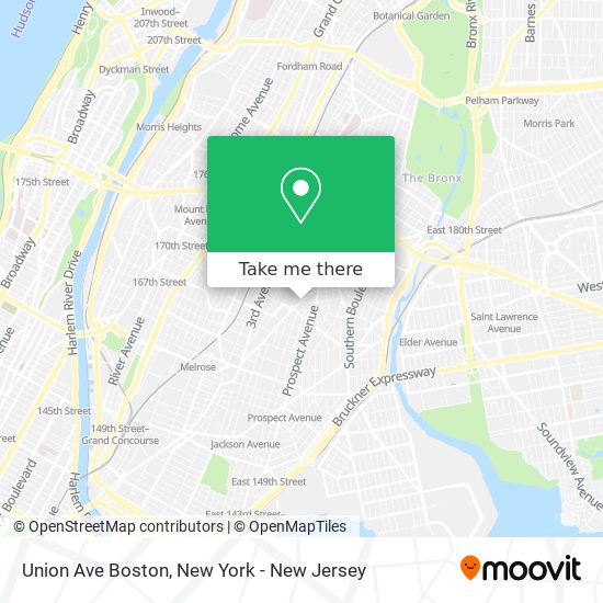 Mapa de Union Ave Boston