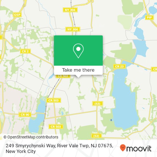 Mapa de 249 Smyrychynski Way, River Vale Twp, NJ 07675