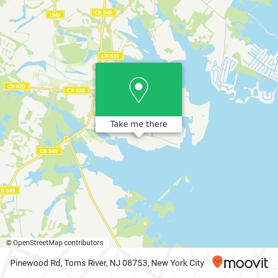 Mapa de Pinewood Rd, Toms River, NJ 08753