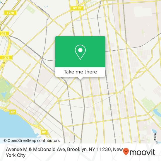 Avenue M & McDonald Ave, Brooklyn, NY 11230 map