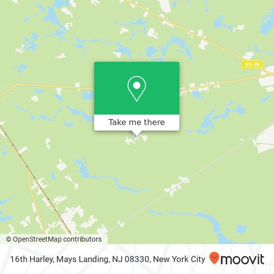 Mapa de 16th Harley, Mays Landing, NJ 08330