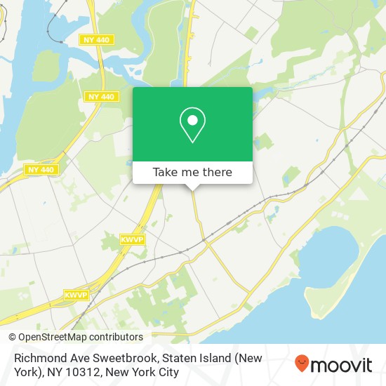 Mapa de Richmond Ave Sweetbrook, Staten Island (New York), NY 10312