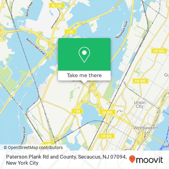 Mapa de Paterson Plank Rd and County, Secaucus, NJ 07094