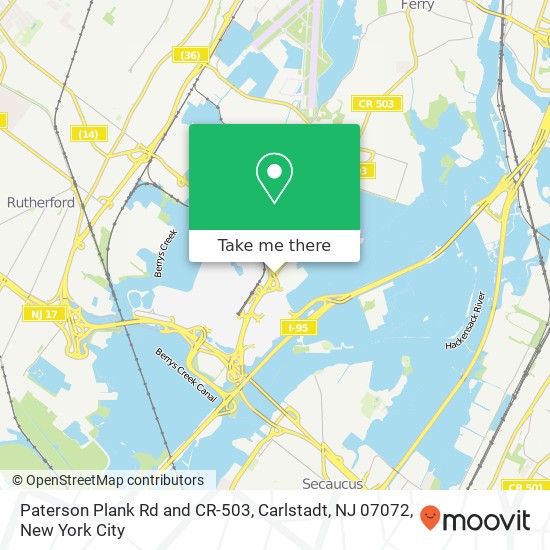 Mapa de Paterson Plank Rd and CR-503, Carlstadt, NJ 07072