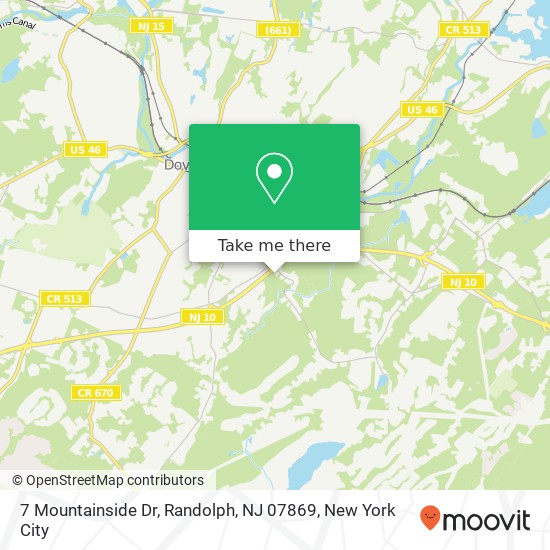 7 Mountainside Dr, Randolph, NJ 07869 map