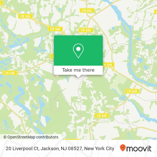 Mapa de 20 Liverpool Ct, Jackson, NJ 08527