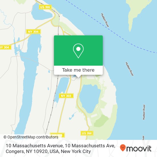 Mapa de 10 Massachusetts Avenue, 10 Massachusetts Ave, Congers, NY 10920, USA